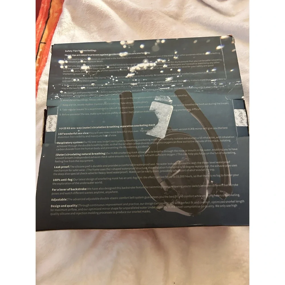 HJKB K2 Snorkeling‎ Mask K2a19010259 One Way Outer Circulation Breathing  NEW